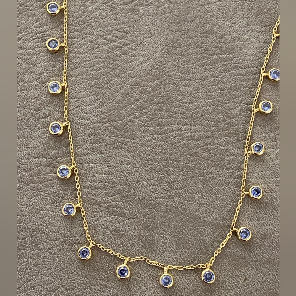 Dean Davidson Orsay Charm Necklace Gold Blue Tanzanite NWT